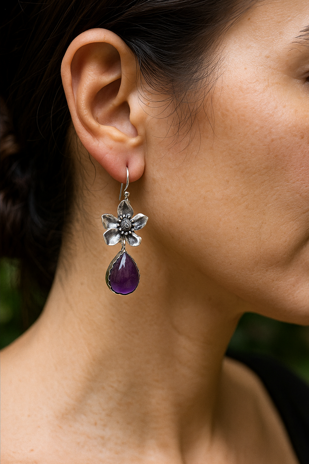 Blossom Amethyst Drop Earrings