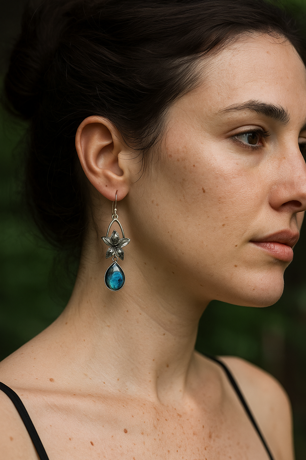 Midnight Bloom Labradorite Earrings