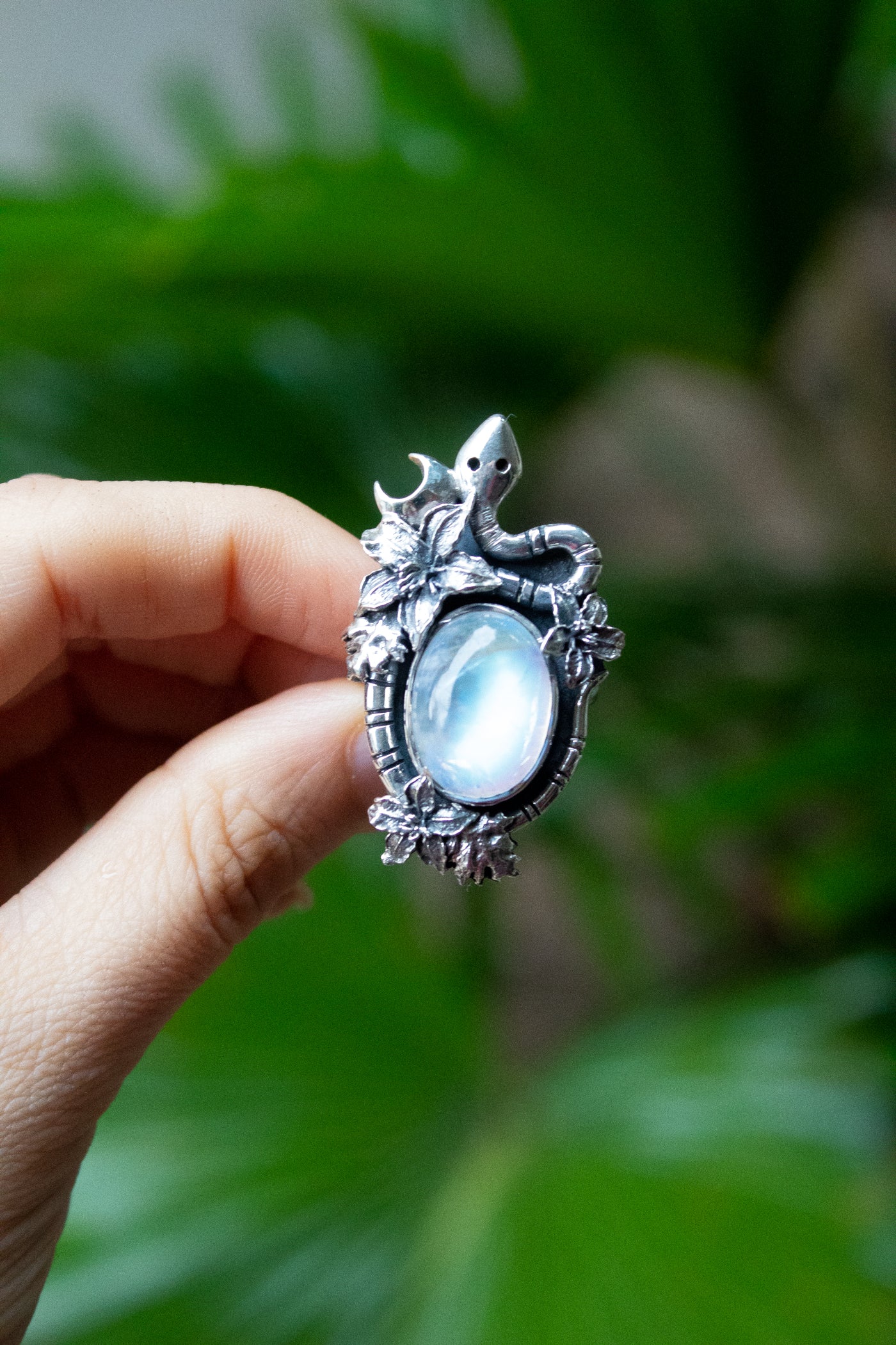 Celestia Serpent – Moonstone Ring