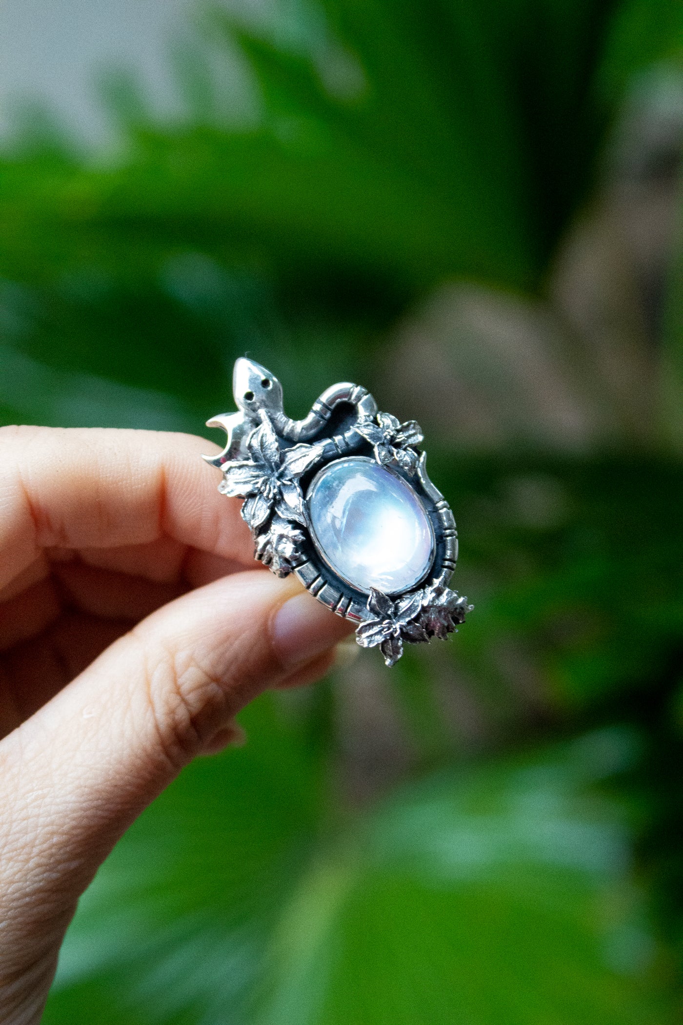Celestia Serpent – Moonstone Ring