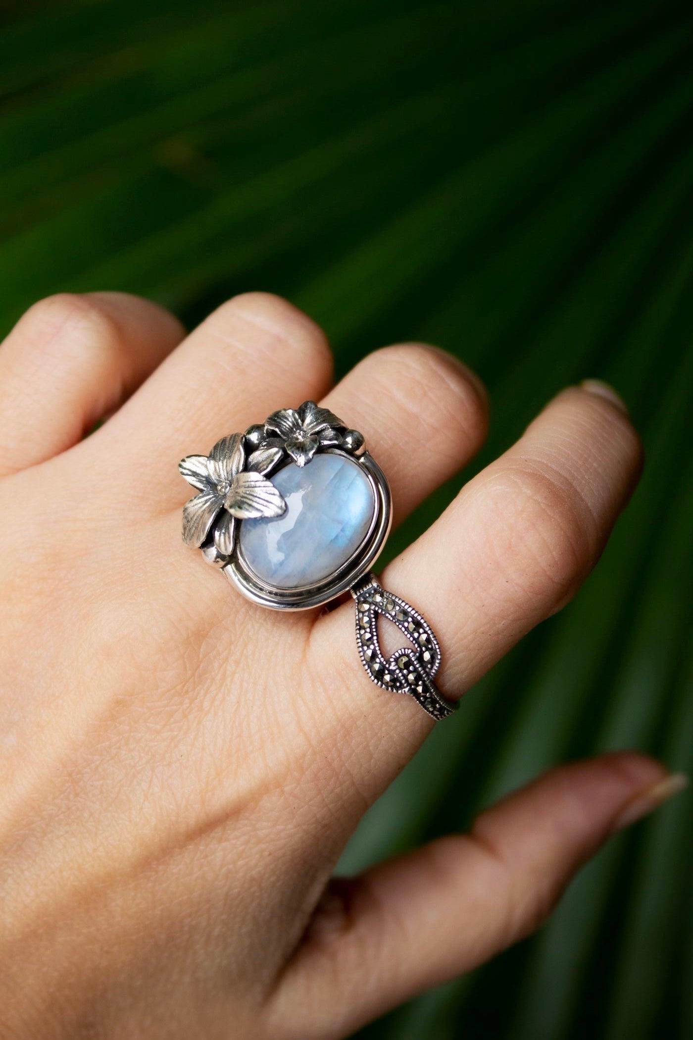 Wild Bloom Moonstone Ring