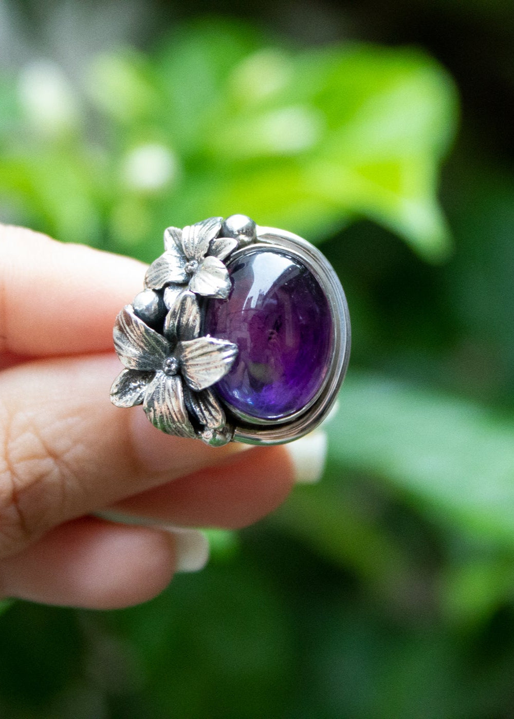 Wild Bloom Amethyst Ring