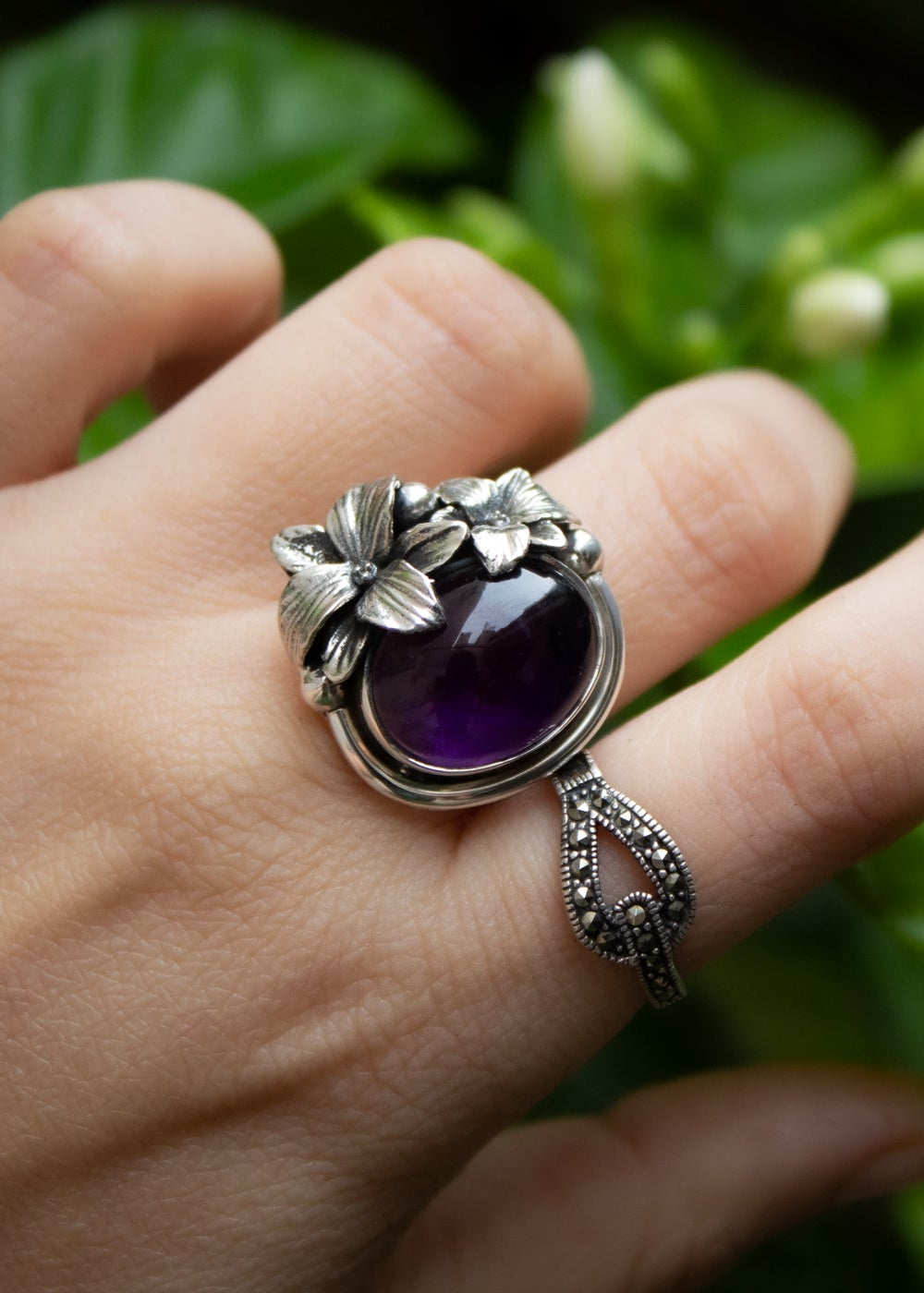 Wild Bloom Amethyst Ring
