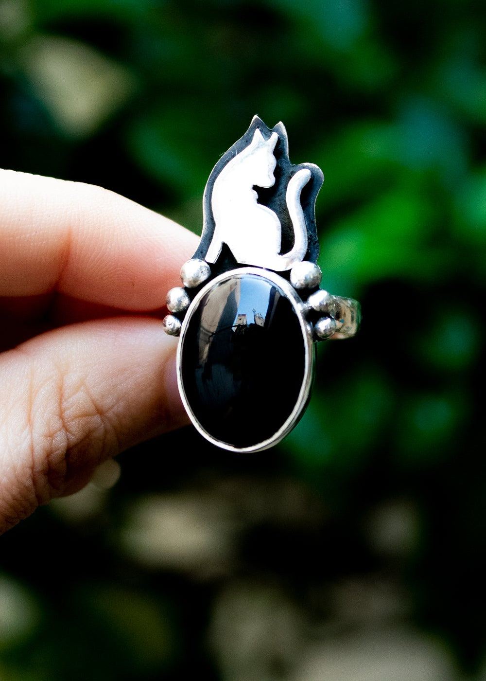 Mystic Cat Onyx Ring