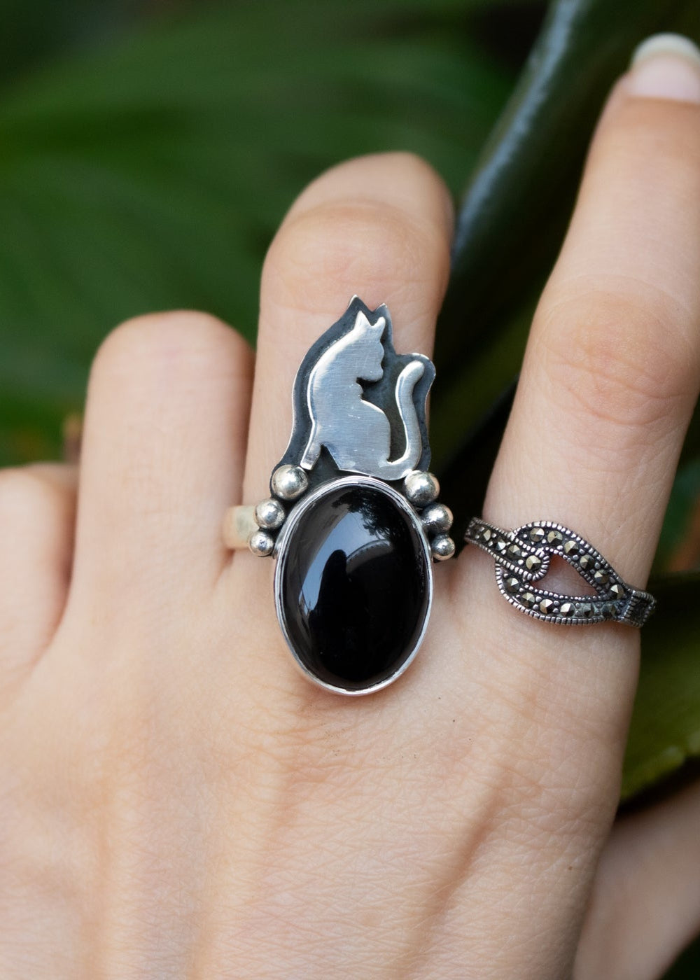 Mystic Cat Onyx Ring