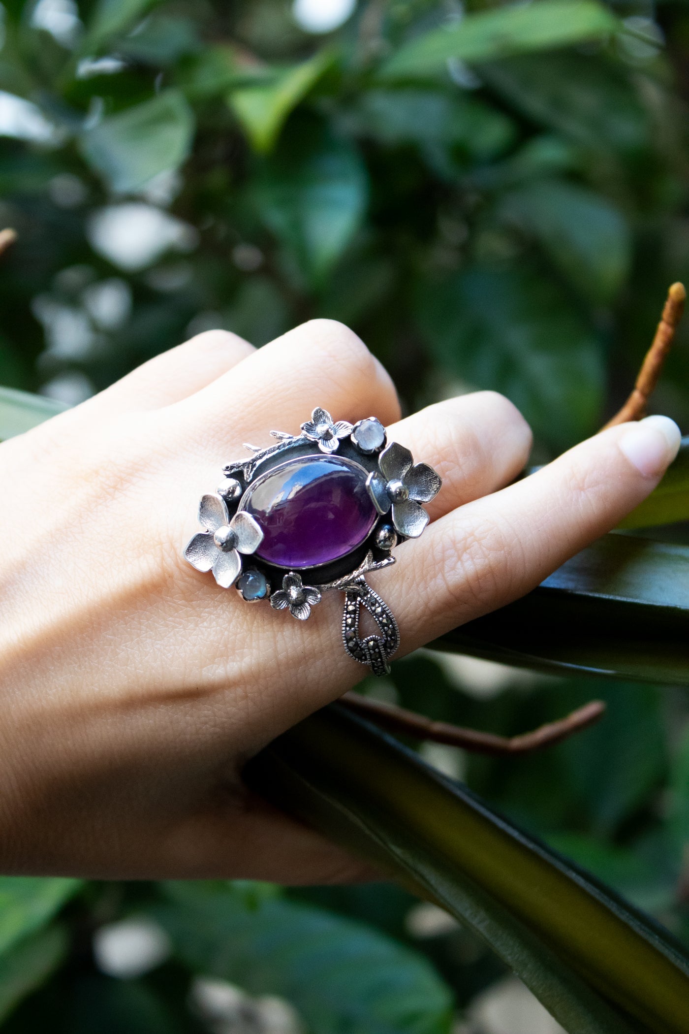 Enchanted Bloom Amethyst Ring