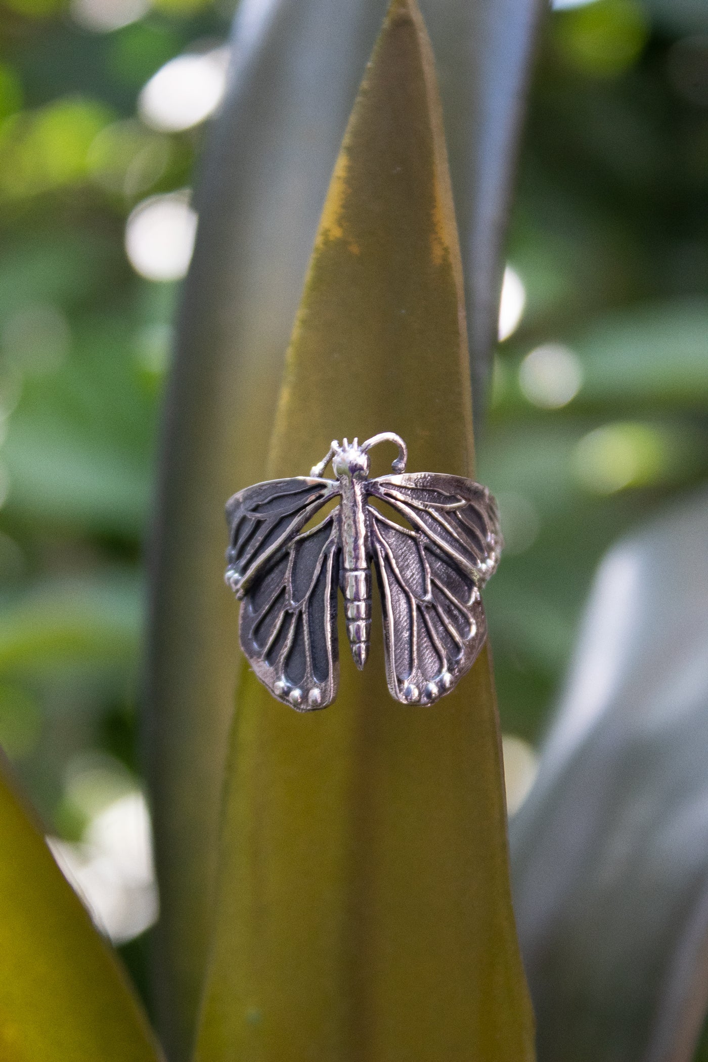Moonlit Metamorphosis Butterfly Ring