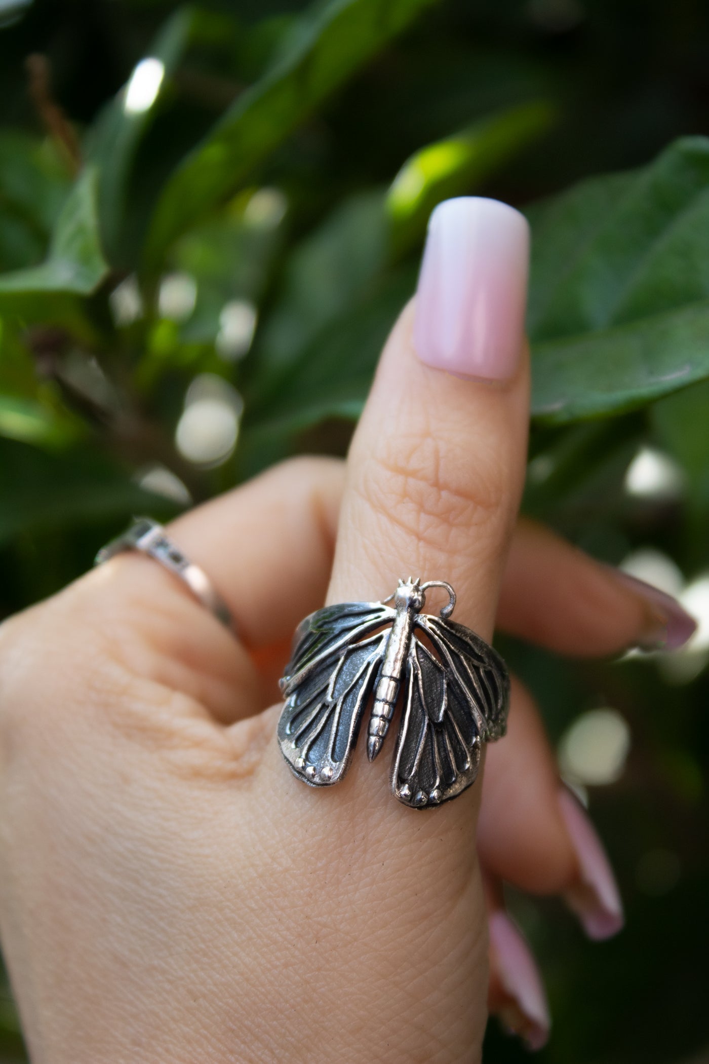Moonlit Metamorphosis Butterfly Ring
