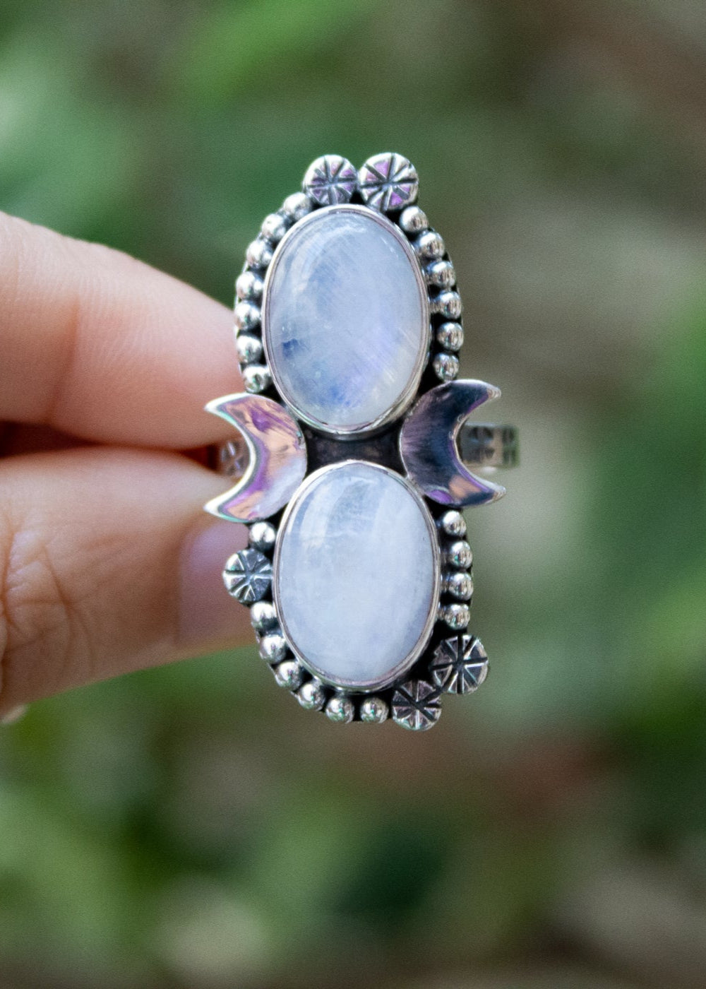 Double Moonstone Ring