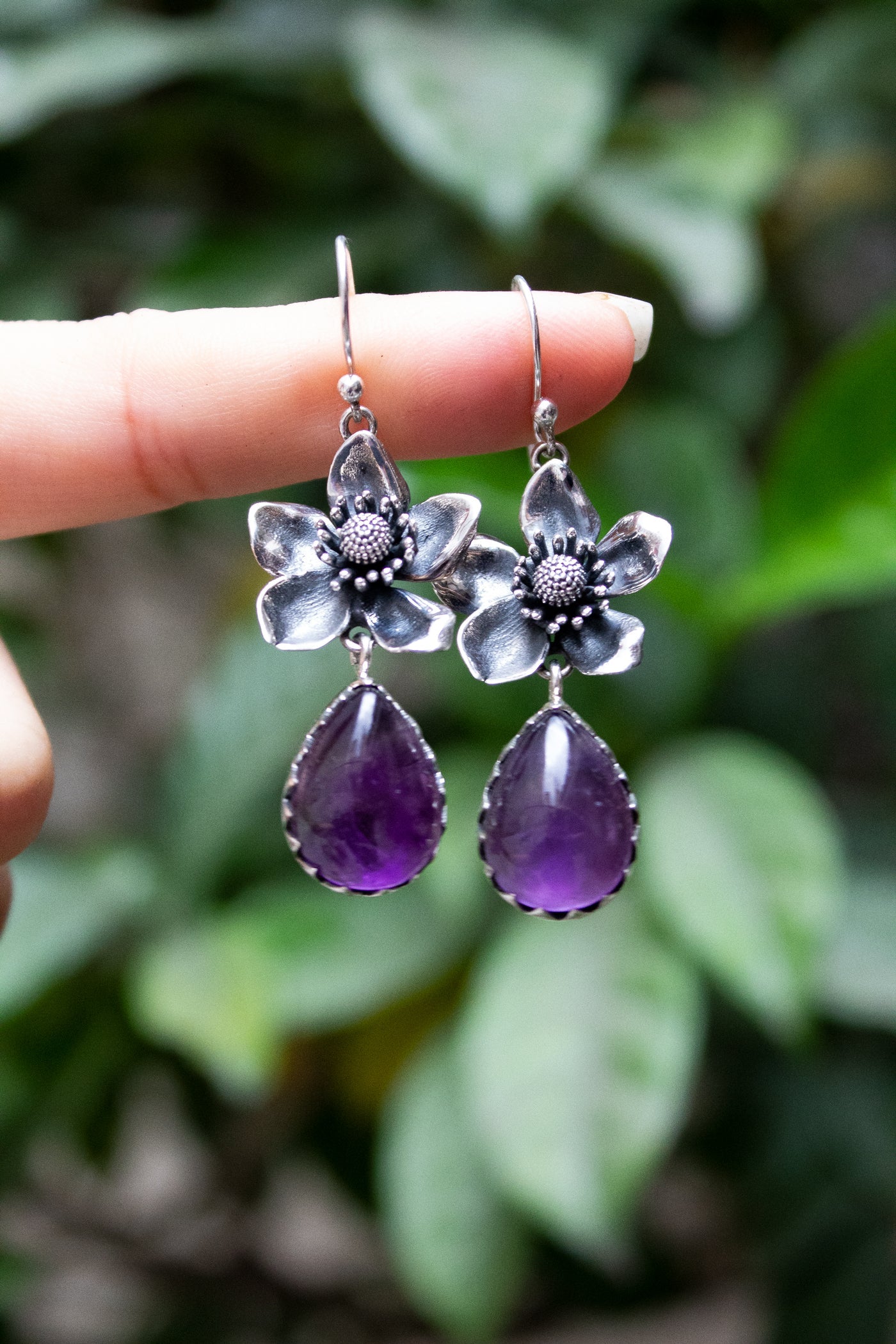 Blossom Amethyst Drop Earrings